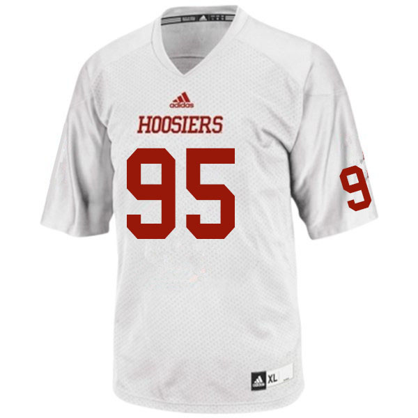 Men #95 Sean Wracher Indiana Hoosiers College Football Jerseys Sale-White